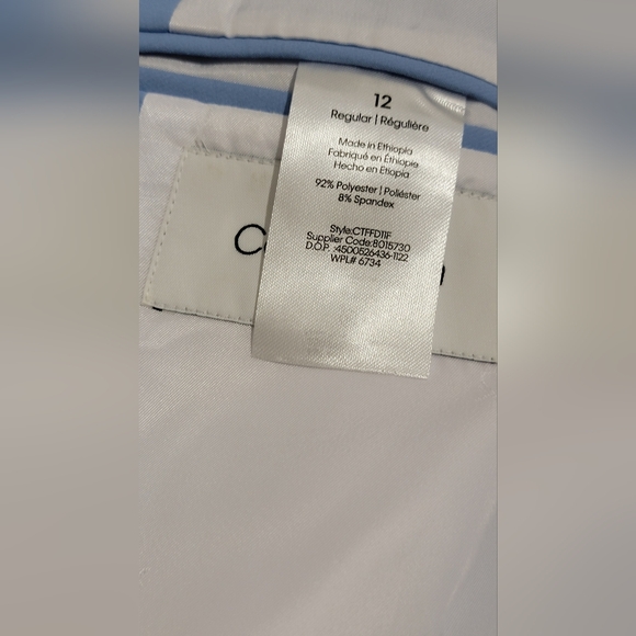 Calvin Klein Boys Blazer Suit Jacket, 2 Single Breasted Closure, Buttoned Cuffs - Picture 8 of 10